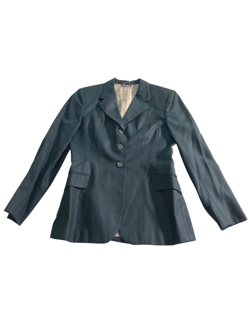 The Grand Prix Womens Wool Blazer Jacket Size 6 Green Made In Canada DH28